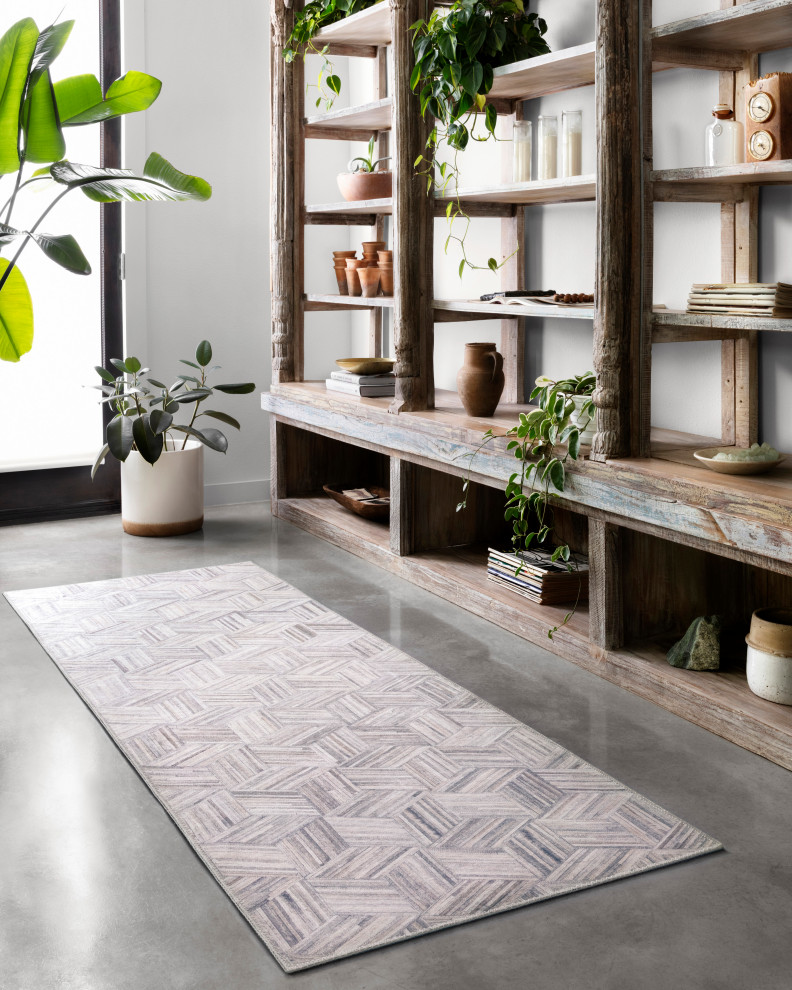 Loloi II Maddox Grey/Ivory 2'-6" x 7'-6" Area Rug