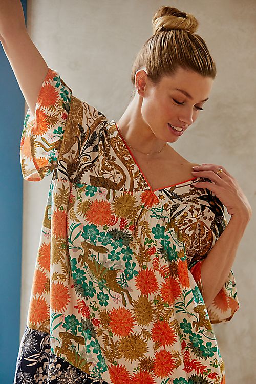 Cally Conway For Anthropologie Flannel Sleep Dress