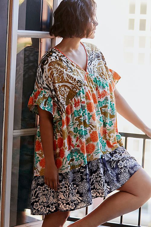 Cally Conway For Anthropologie Flannel Sleep Dress
