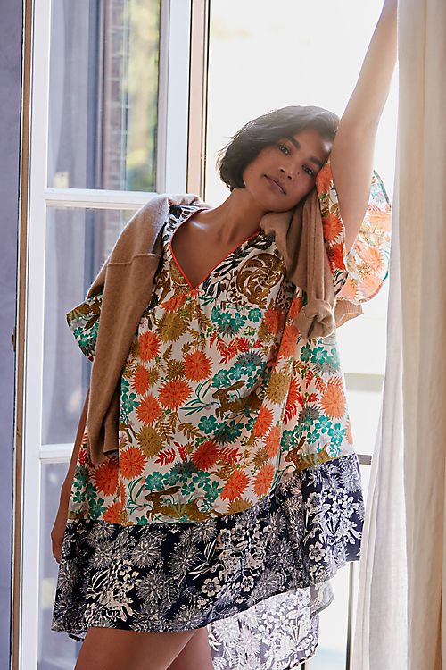 Cally Conway For Anthropologie Flannel Sleep Dress