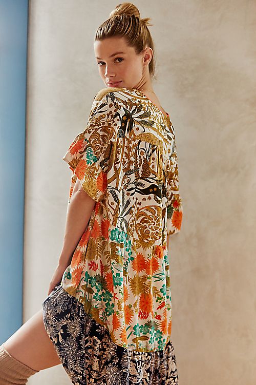 Cally Conway For Anthropologie Flannel Sleep Dress