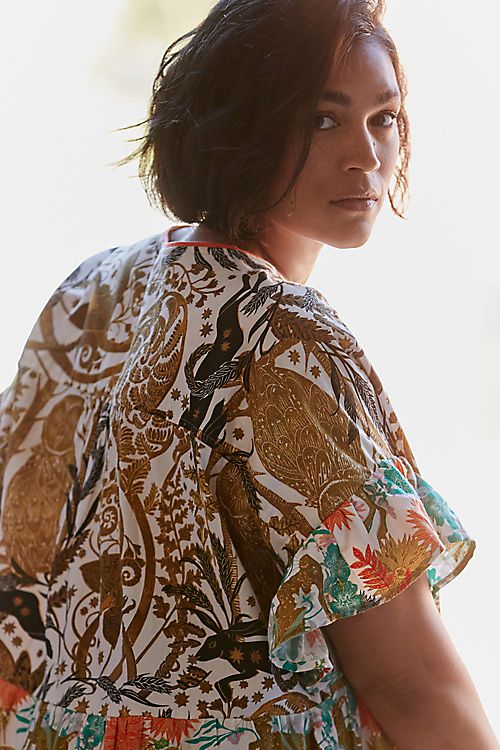 Cally Conway For Anthropologie Flannel Sleep Dress